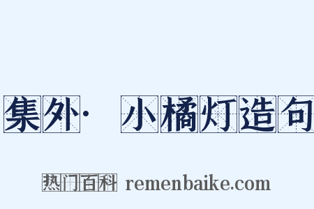 集外·小橘灯造句是什么意思的图片